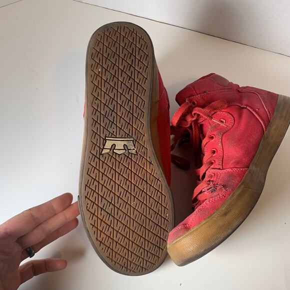 Supra FTWR CO Vaider S28274 Hightop Shoes Red Men's Size 9 - Picture 6 of 10